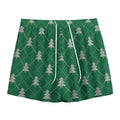 Christmas Tree Knitted Pattern Print Mesh Shorts