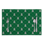 Christmas Tree Knitted Pattern Print Placemat