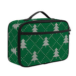 Christmas Tree Knitted Pattern Print Portable Lunch Bag