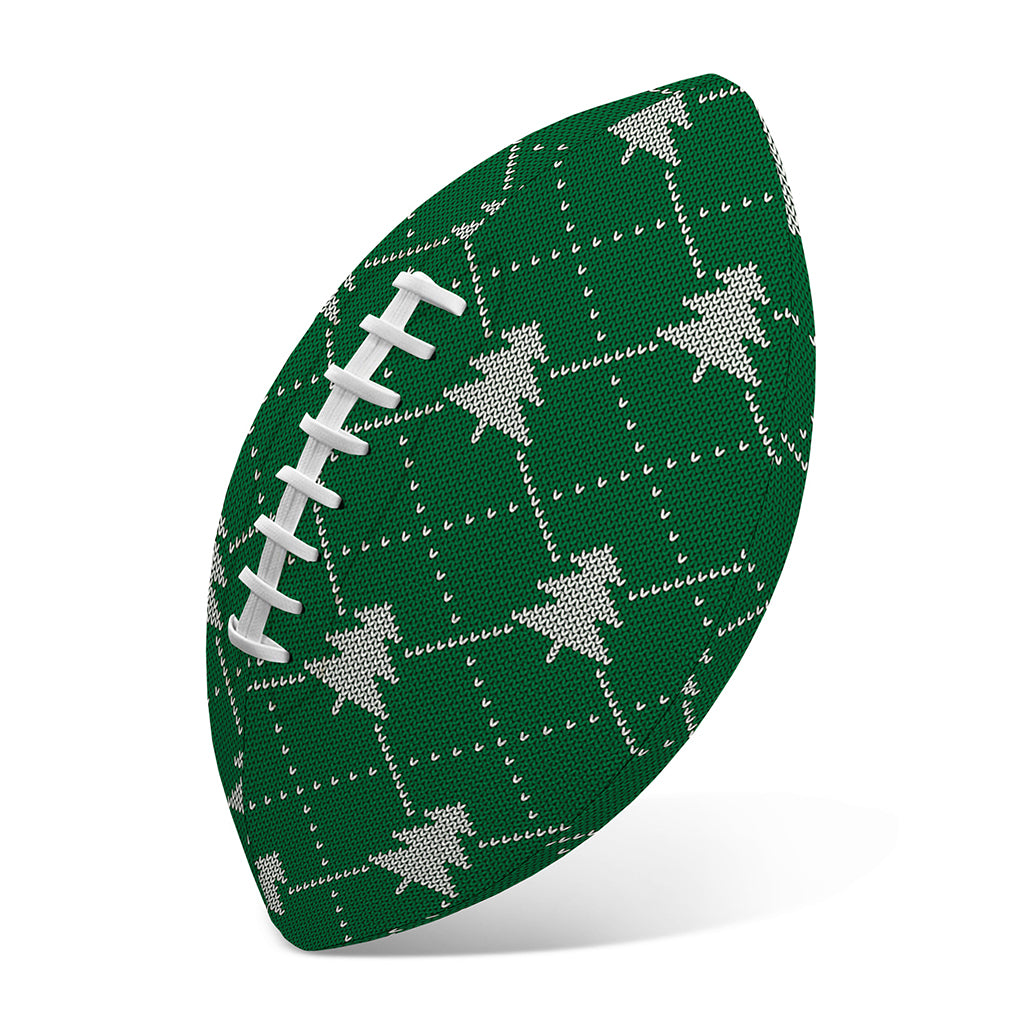 Christmas Tree Knitted Pattern Print Rugby Ball