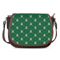 Christmas Tree Knitted Pattern Print Saddle Bag