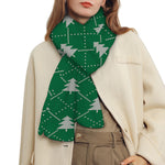 Christmas Tree Knitted Pattern Print Scarf