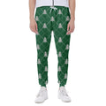 Christmas Tree Knitted Pattern Print Joggers