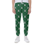 Christmas Tree Knitted Pattern Print Scuba Joggers