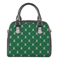 Christmas Tree Knitted Pattern Print Shoulder Handbag