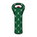 Christmas Tree Knitted Pattern Print Single Neoprene Wine Tote