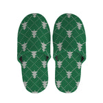 Christmas Tree Knitted Pattern Print Slippers