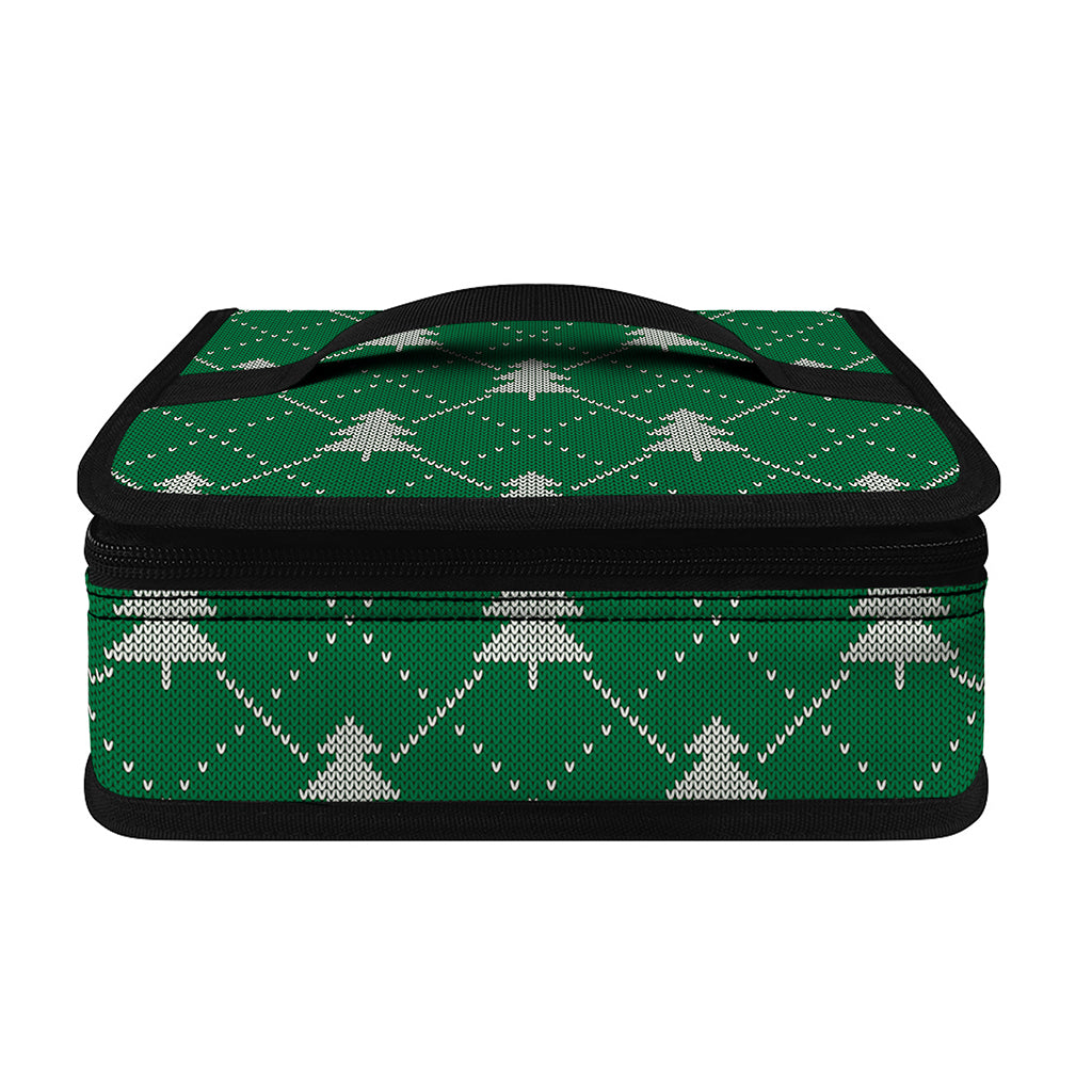 Christmas Tree Knitted Pattern Print Small Lunch Bag