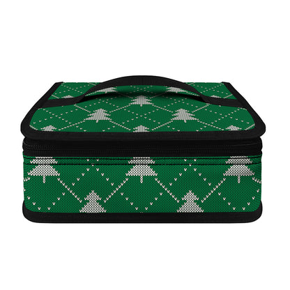 Christmas Tree Knitted Pattern Print Small Lunch Bag