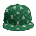 Christmas Tree Knitted Pattern Print Snapback Cap