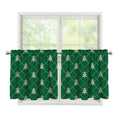 Christmas Tree Knitted Pattern Print Tier Curtains