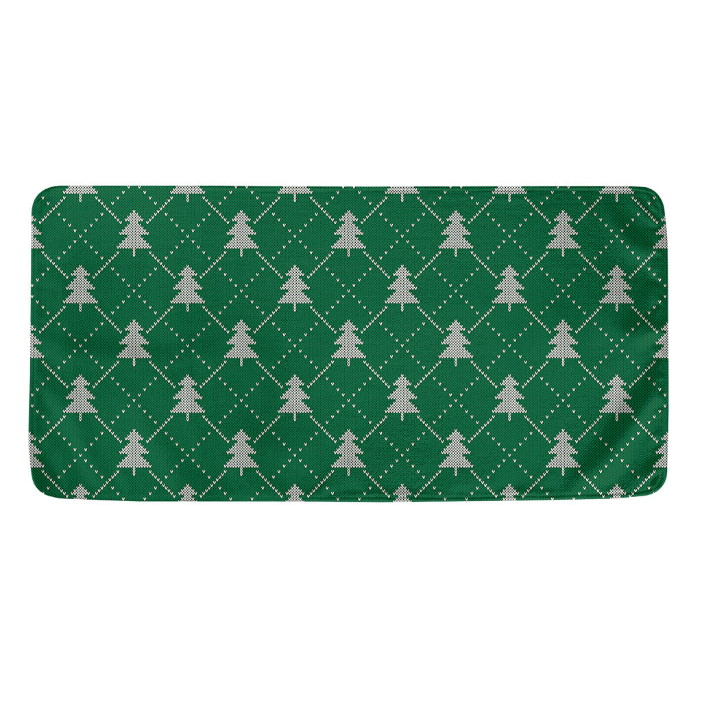 Christmas Tree Knitted Pattern Print Towel