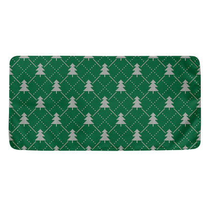 Christmas Tree Knitted Pattern Print Towel