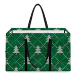 Christmas Tree Knitted Pattern Print Utility Tote Bag
