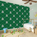 Christmas Tree Knitted Pattern Print Wall Sticker