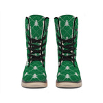 Christmas Tree Knitted Pattern Print Winter Boots