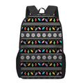 Christmas Tree Lights Print 17 Inch Backpack