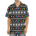 Christmas Tree Lights Print Aloha Shirt
