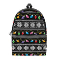 Christmas Tree Lights Print School Backpack