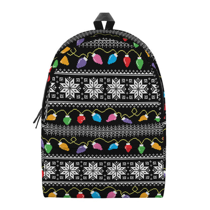Christmas Tree Lights Print Backpack