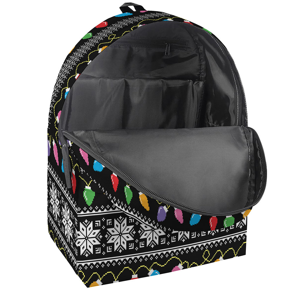 Christmas Tree Lights Print Backpack