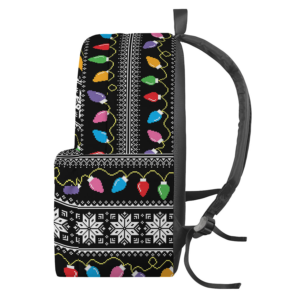 Christmas Tree Lights Print Backpack