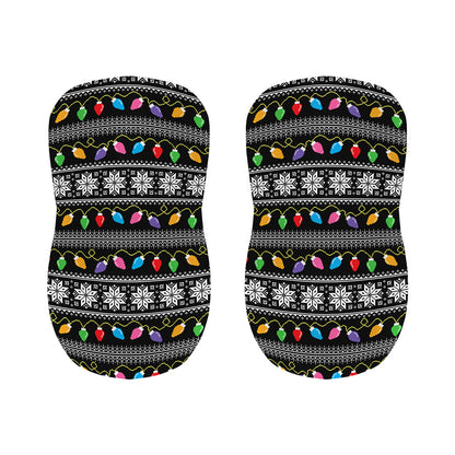 Christmas Tree Lights Print Bar Stool Covers