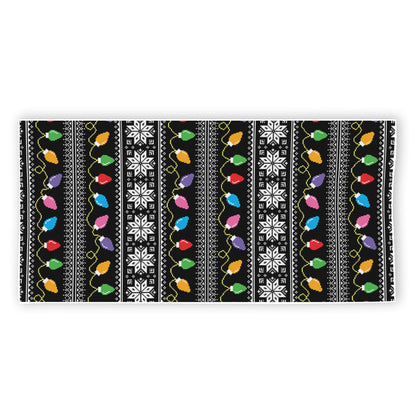 Christmas Tree Lights Print Beach Towel
