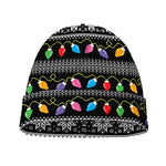 Christmas Tree Lights Print Beanie