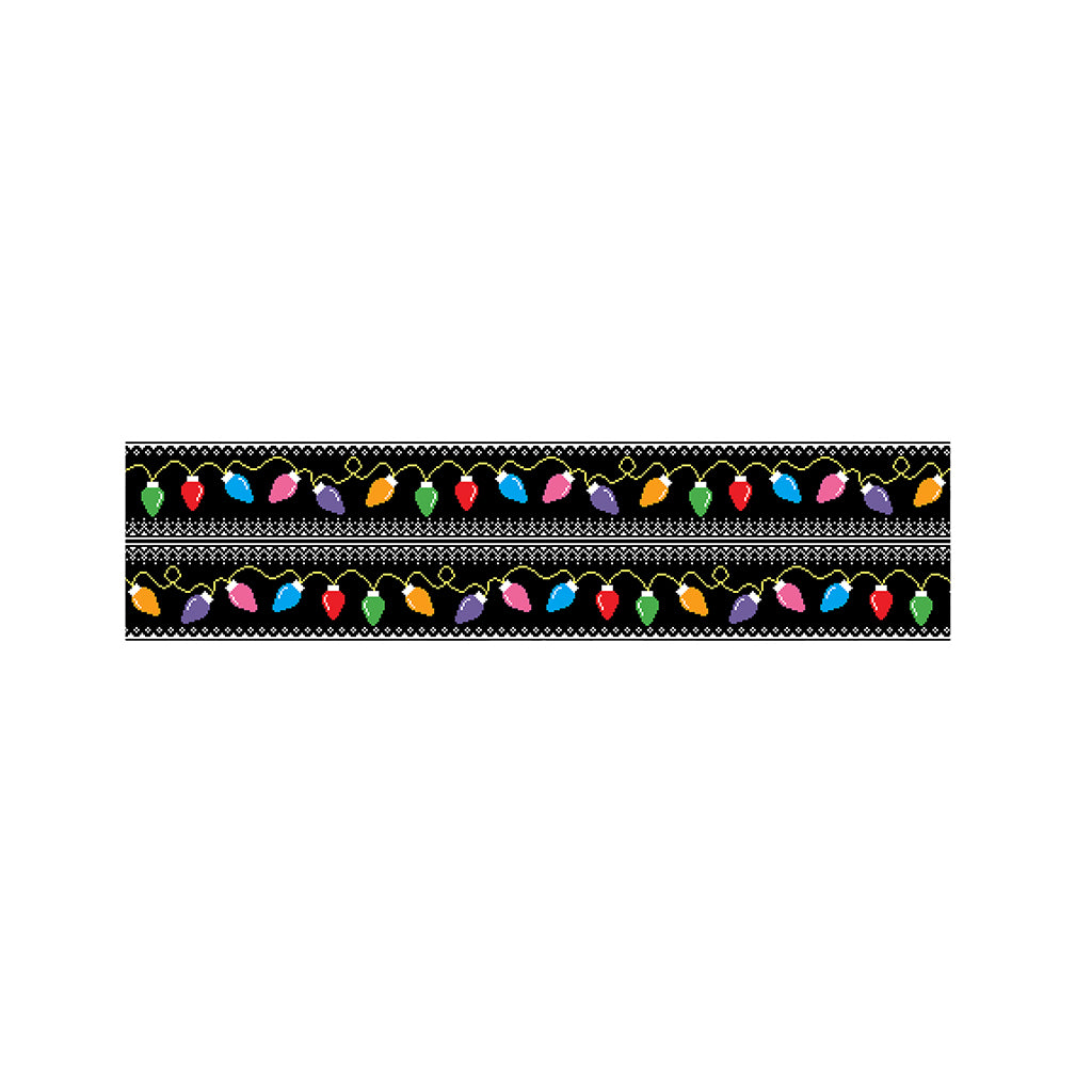 Christmas Tree Lights Print Bed Runner
