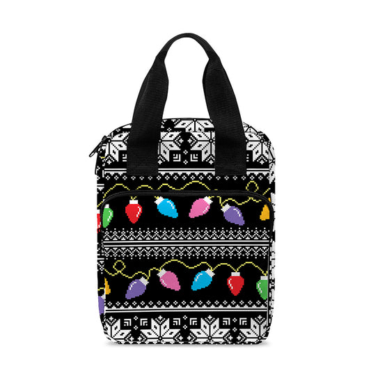 Christmas Tree Lights Print Bible Tote Bag