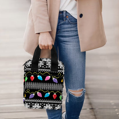 Christmas Tree Lights Print Bible Tote Bag