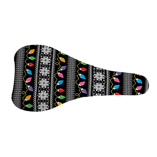 Christmas Tree Lights Print Bicycle Seat Cover