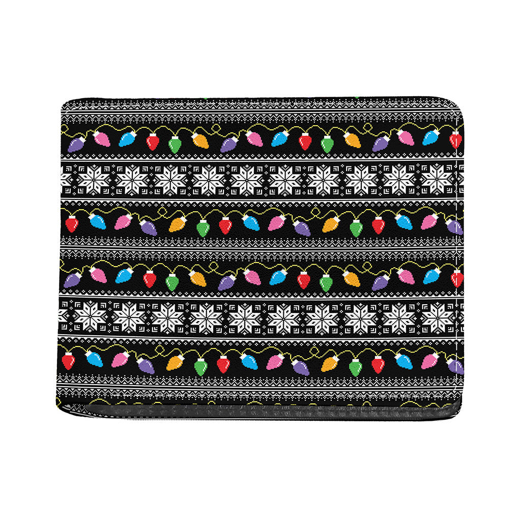 Christmas Tree Lights Print Bifold Wallet