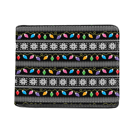 Christmas Tree Lights Print Bifold Wallet