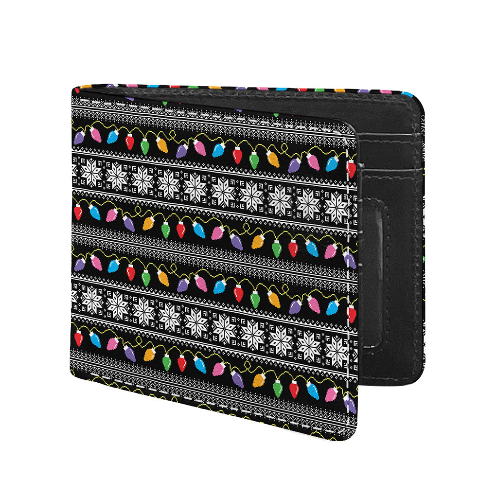 Christmas Tree Lights Print Bifold Wallet