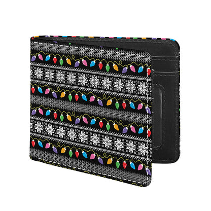 Christmas Tree Lights Print Bifold Wallet