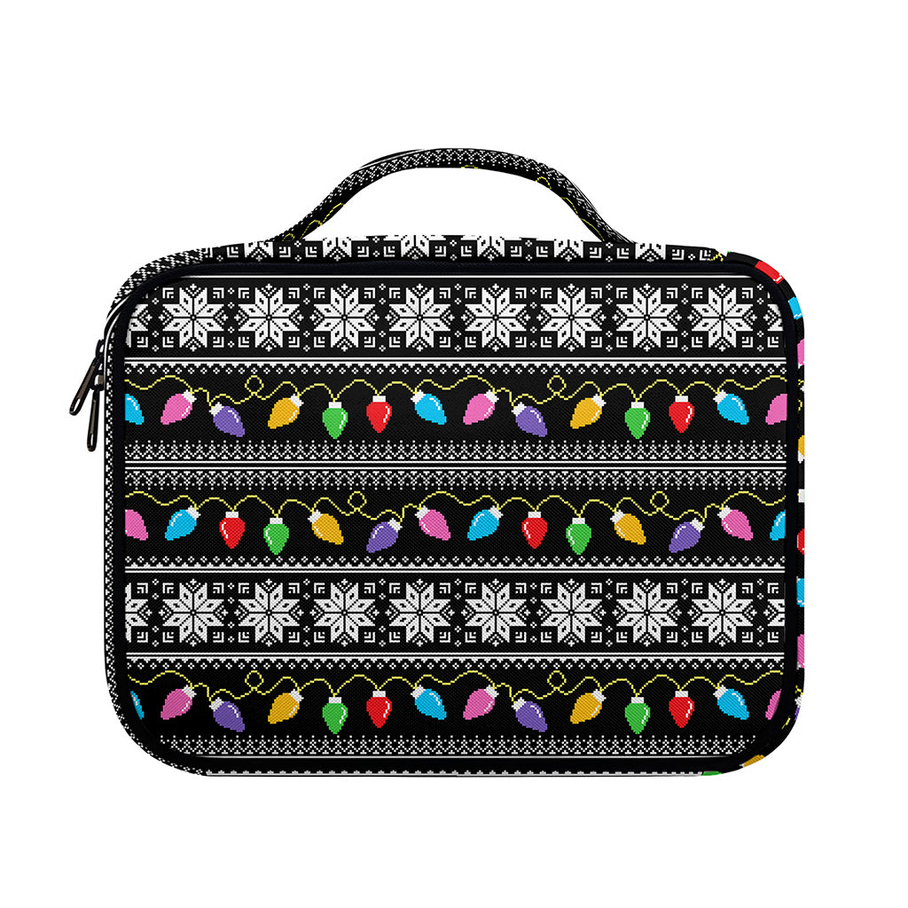 Christmas Tree Lights Print Briefcase Bible Bag