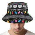 Christmas Tree Lights Print Bucket Hat