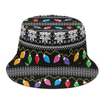 Christmas Tree Lights Print Bucket Hat