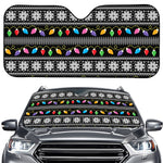 Christmas Tree Lights Print Car Windshield Sun Shade