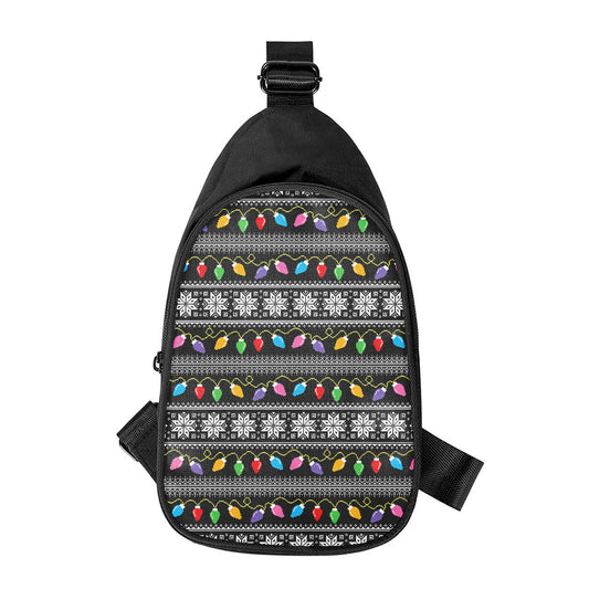 Christmas Tree Lights Print Chest Bag