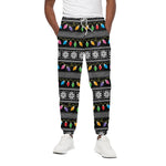 Christmas Tree Lights Print Cotton Pants