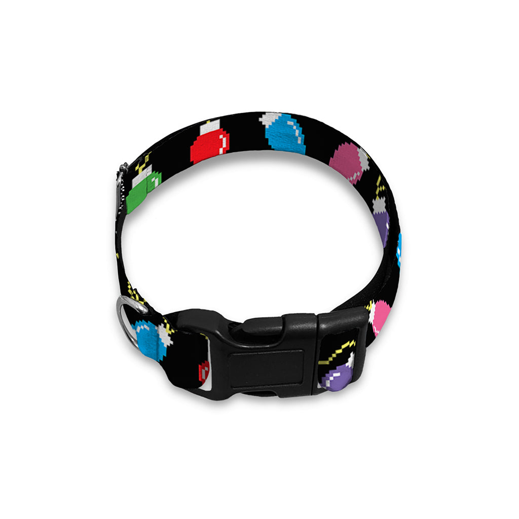 Christmas Tree Lights Print Dog Collar
