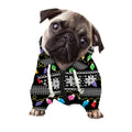 Christmas Tree Lights Print Dog Zip Up Hoodie