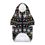 Christmas Tree Lights Print Dog Zip Up Hoodie