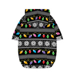 Christmas Tree Lights Print Dog Zip Up Hoodie
