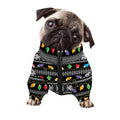 Christmas Tree Lights Print Dog Zip Up Jacket