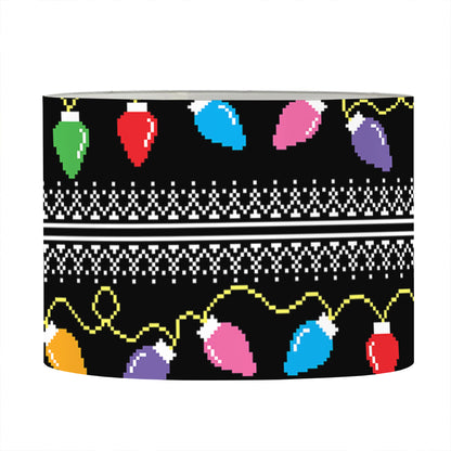 Christmas Tree Lights Print Drum Lamp Shade