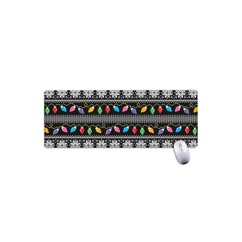 Christmas Tree Lights Print Extended Mouse Pad